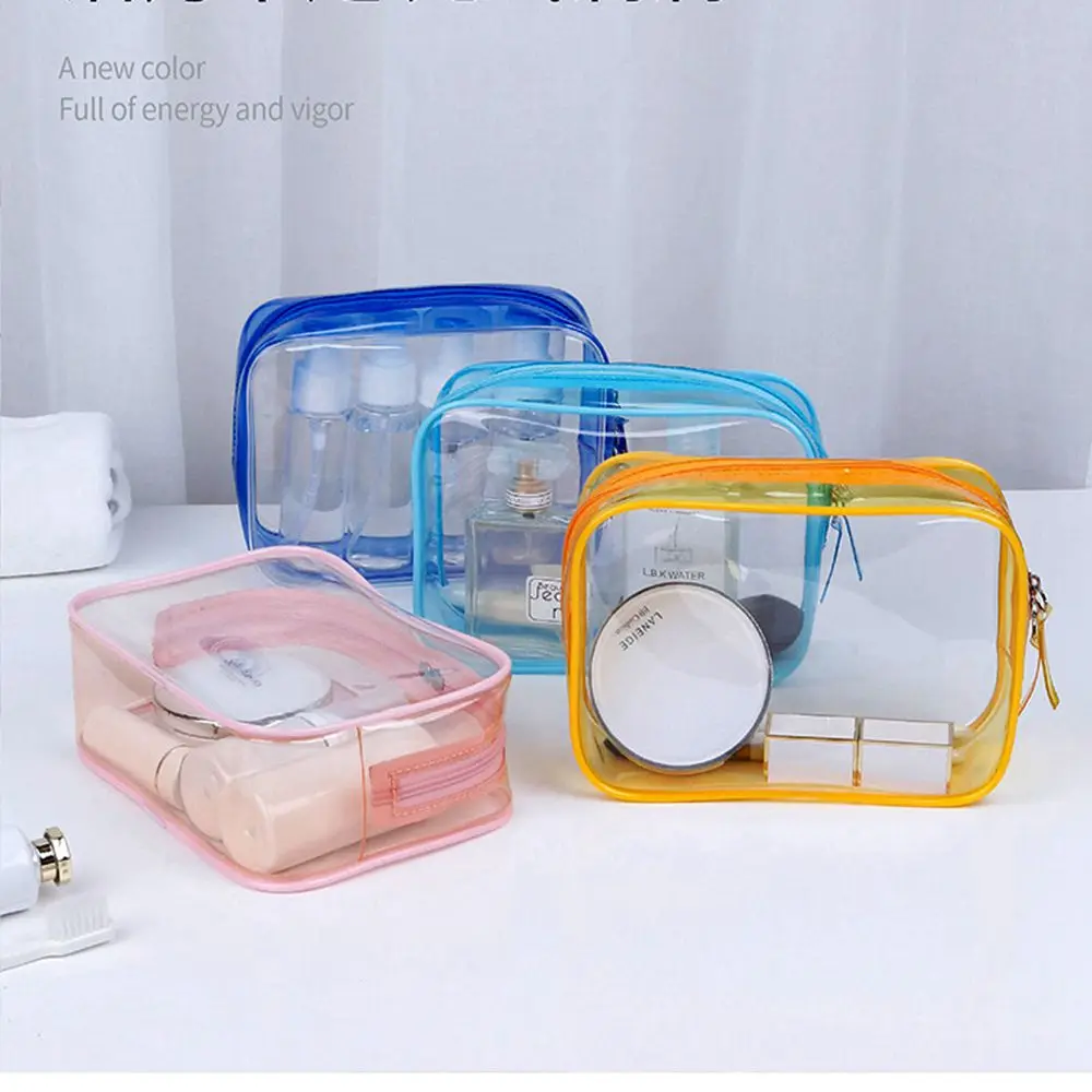 Transparent PVC Bags Travel Organizer Clear Makeup Bag Beautician Cosmetic Bag Beauty Case Toiletry Bag Make Up Pouch Wash Bags