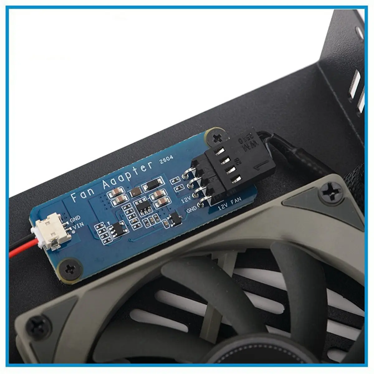computer CM3588 NAS Kit Metal Aluminum Case for Power RK3588 CPU Board Coolling Fan RTC Battery Heatsink 4-Pin 12V 80mm Fan