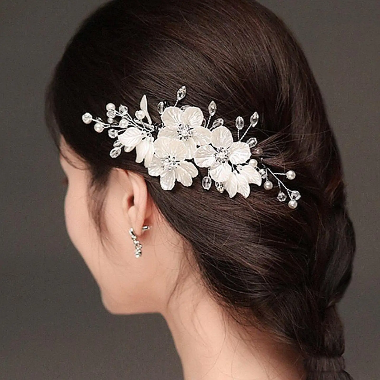 Bridal Hair Pin Headpiece Fashion,Hair Clip Decorative Party Supplies,Holiday Gift Portable Accessories Headdress Girl