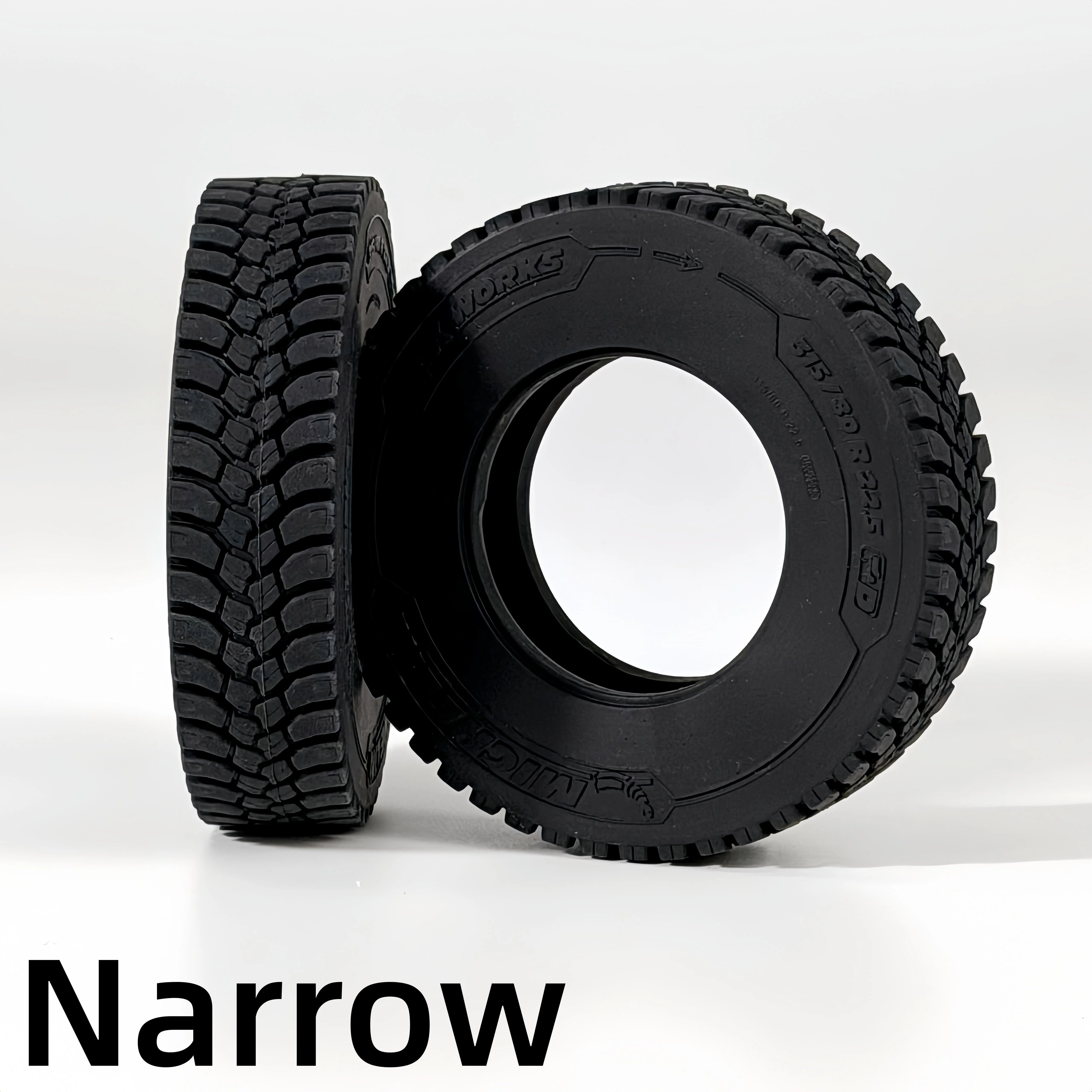 2 PCS Model RC Tire High Quality Rubber Tyre For Tamiya 1/14 RC Tractor Truck For Michelinn Toy Truck Semi-trailer RC Toy Truck