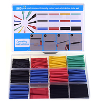 127/328/530/560/580Pcs Heat Shrink wrapped Shrinking Insulation Sleeving Thermal Casing Car Electrical Cable Shrink Tube Kit
