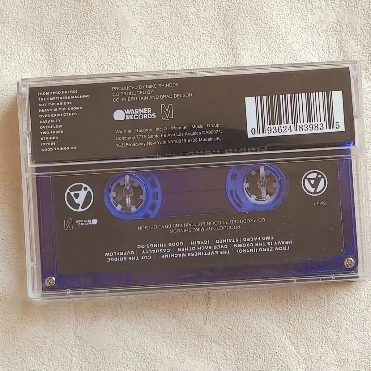 Nova banda de rock dos eua chester bennington fita musical do álbum zero cassetes de duas faces cosplay walkman gravador carro soundtracks caixa