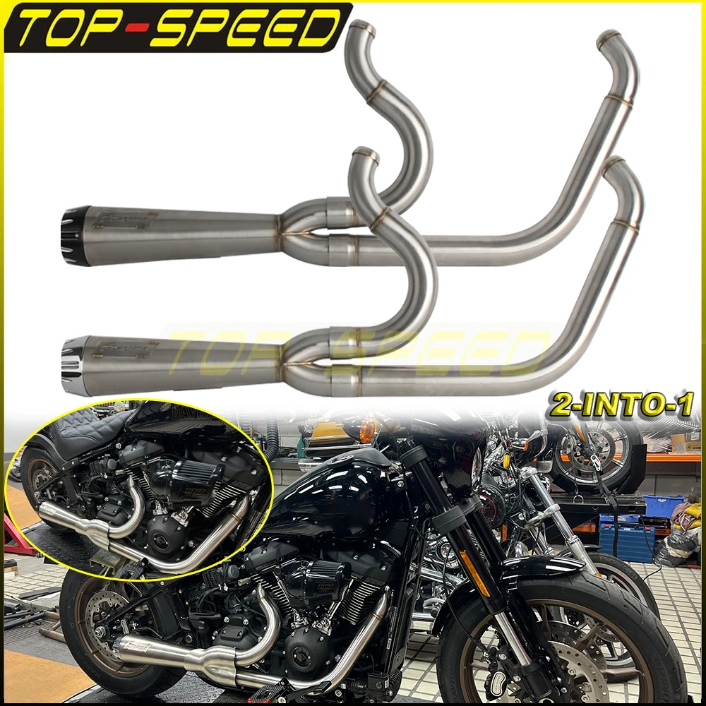 

Для Harley M8 Softail 2018-2025 выхлопная труба мотоцикла от 1 3/4 до 2 дюймов, большой диаметр, глушитель из нержавеющей стали, трубка
