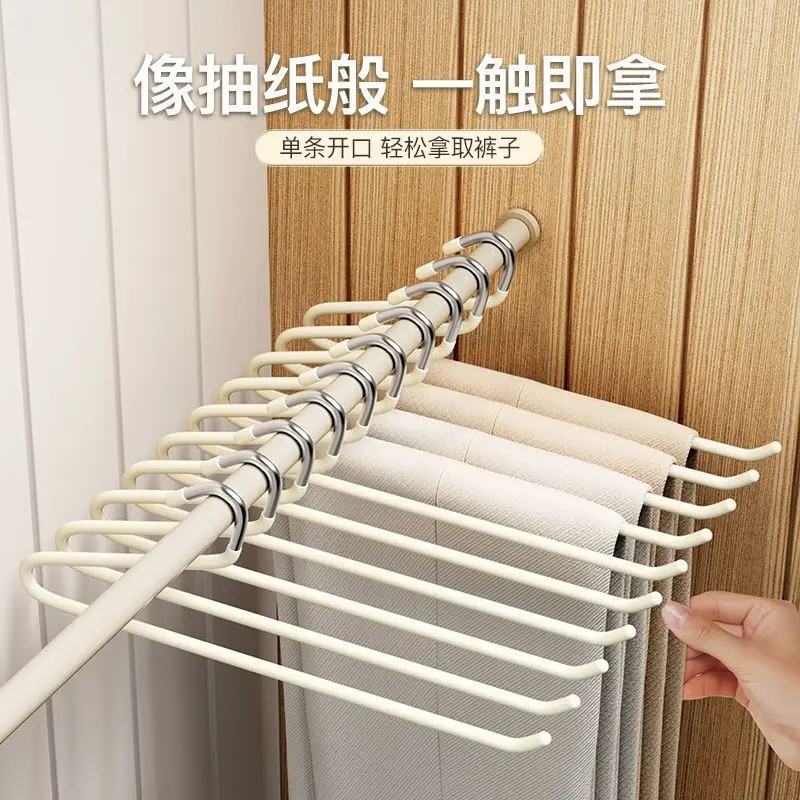 

Set of 10 Pants Hanger Non-slip Goose Shaped Pants Rack Household Non-trace Hanging Pants Clip Special Hanger Storage Device