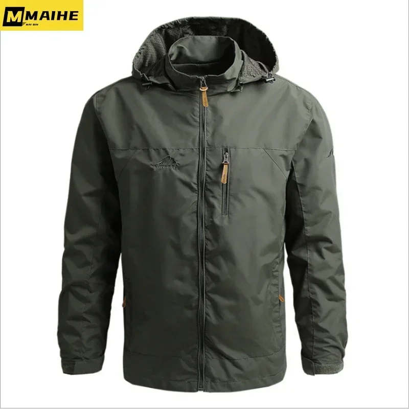 Gorpcore Jacket Men\'s Military Tactical Hunting Jacket Men\'s Autumn Casual Waterproof Windbreaker Men\'s Coat Pocket Work Clothes