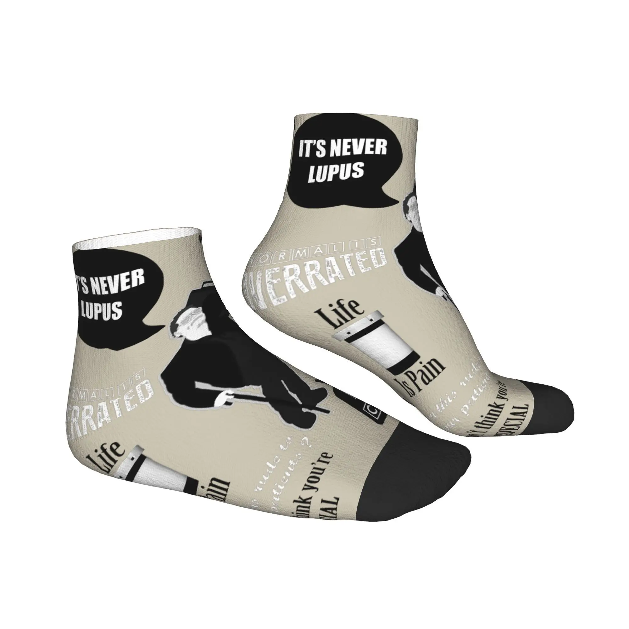 Dr House Montage 180575049 양말 여름 발목 양말 하라주쿠 남성용 품질 양말 맞춤형 야외 스포츠 미끄럼 방지 양말