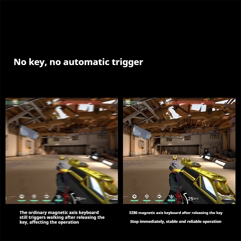 NEW IQUNIX EZ80 magnetic axis keyboard wired connection RGB custom switch e-sports game keyboard accessories Valorant csgo