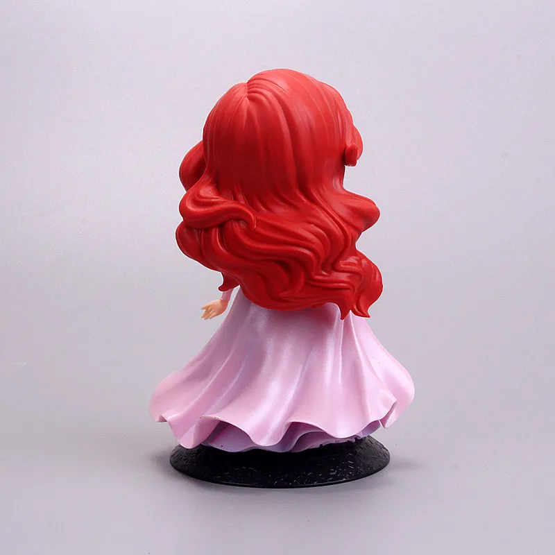 13cm Disney The Little Mermaid Action Figures PVC Ariel Pink Skirt Beautiful Princess Model Toys Cake Decoration Girls Gift