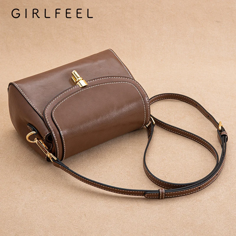 Hxl Women's Bag Crossbody Bag Underarm Bag Autumn and Winter Leather Light Luxury Shoulder Bag Small Bag