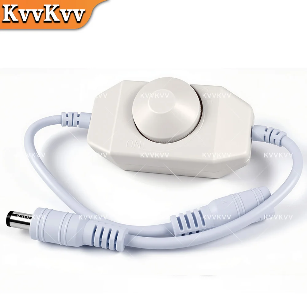 DC 12V LED Dimmer 2A 24W Knob High Quality LED Dimmer Brightness Dimming Switch ON OFF For Single Color 2835 COB LED Strip Light