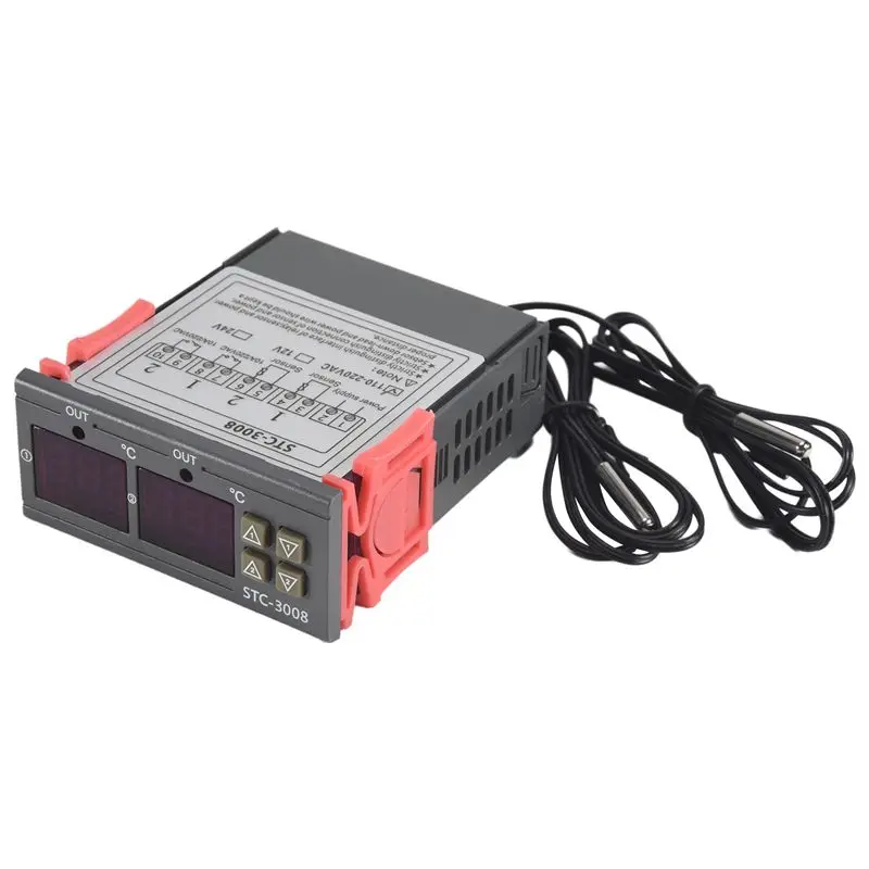 

Цифровой терморегулятор A93Z STC-3008 с датчиком температуры и влажности, AC110-220V