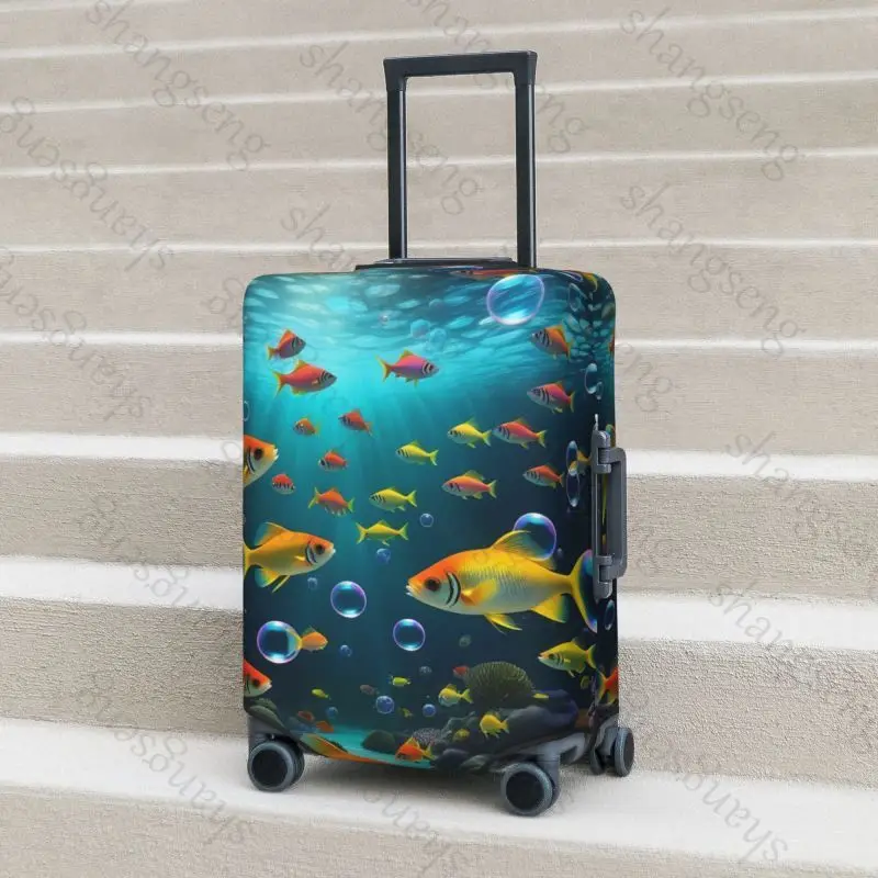 sea turtle underwater animal Thicken Luggage Cover Elasticity Trolley dust cover Suitcase Protection Cover Suitcase Case