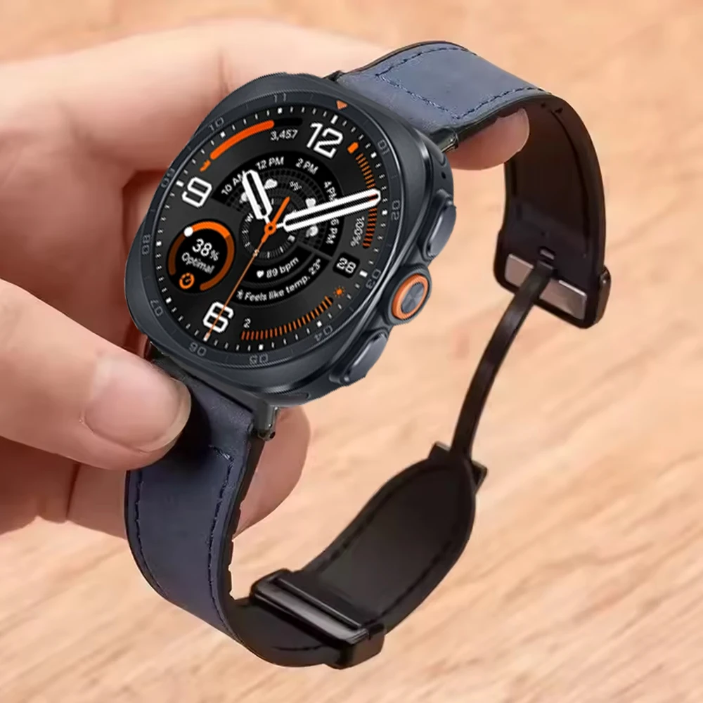 Leather + Silicone Strap For Samsung Galaxy Watch 9/8/8 Classic 40mm 44mm 46mm Wristband For Galaxy Watch Ultra2 2026 Bracelet
