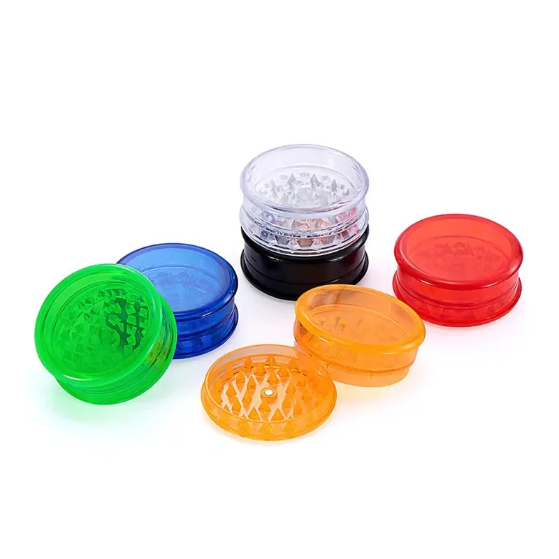 Plastic 3 Layer 60mm Tobacco Grinder  Herbal Herb Smoke Spice Crusher Hand Muller Smoke Accessories