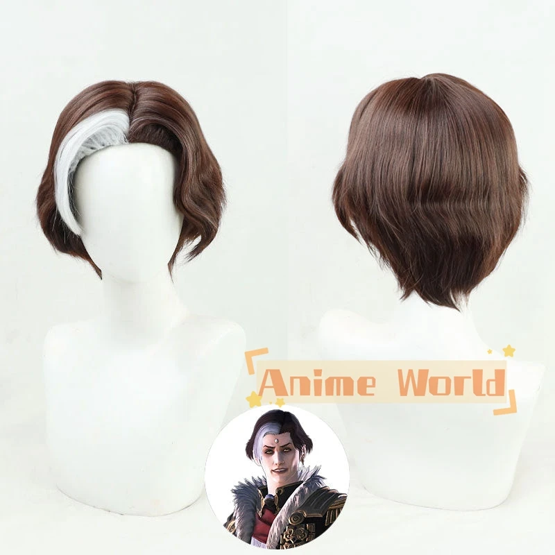 Final Fantasy XIV FF14 Emet-Selch Hades Solus zos Galvus Cosplay Wig Halloween Synthetic Hair Heat