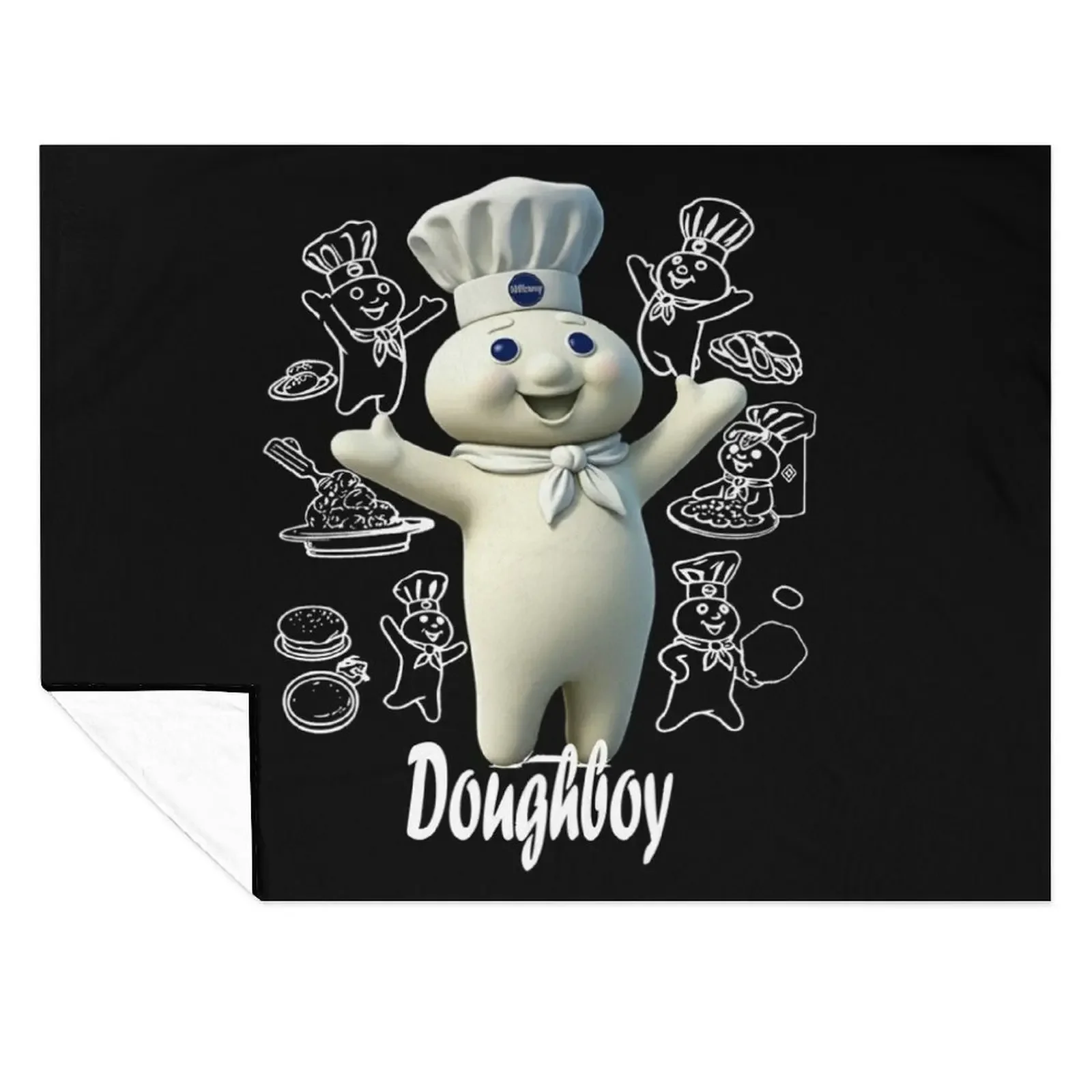 

Pillsbury Doughboy Funny Design The Dough Baking Costume Throw Blanket For Baby Comforter heavy to sleep Hair Blankets