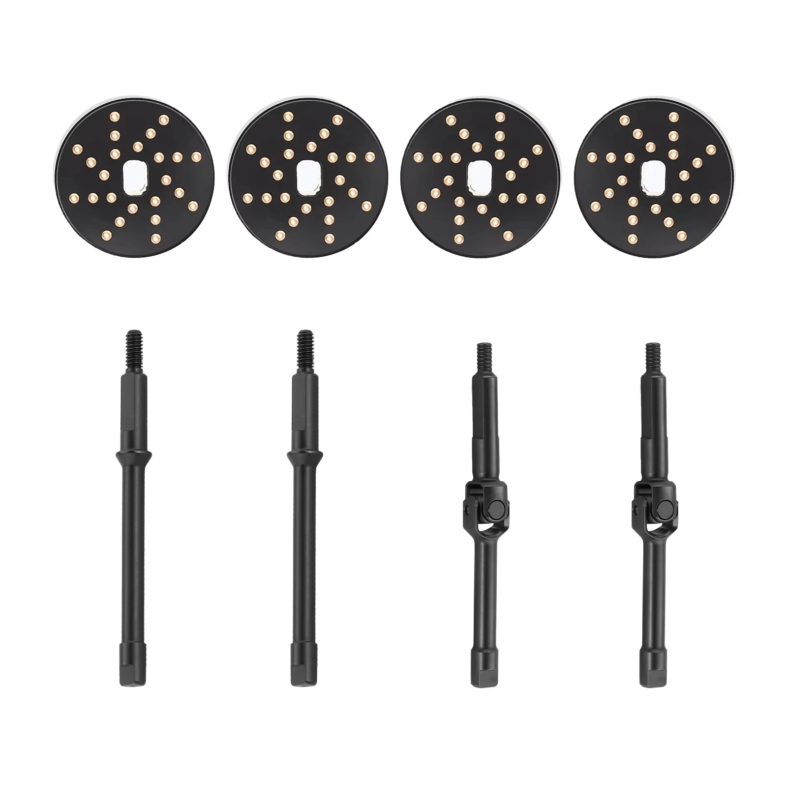 1set Steel Front & Rear CVD Axle Shaft with +4mm Brass Weight for Axial 1/30 SCX30 RC Crawler Car Upgrade Accessories Parts