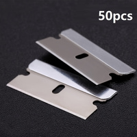 50 Pack Razor Blades Single Edge, Industrial Razor Blade, Scraper Blades for Removing something you want.