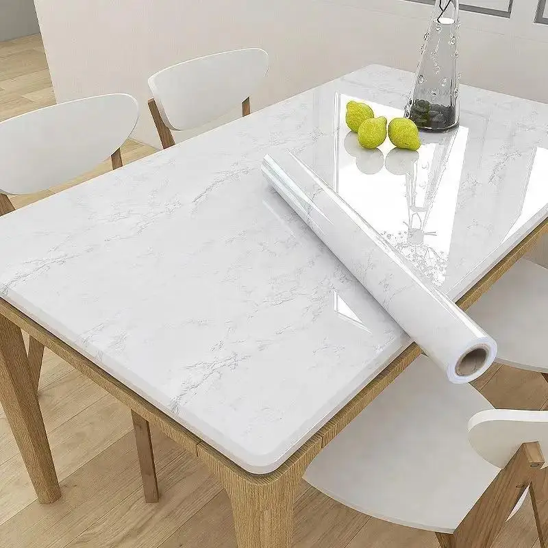 Marble Peel Stick Vinyl Sticker Oil‑Resistant Contact Paper for Kitchen Cabinet Counter Bathroom Tabletop Household Wall