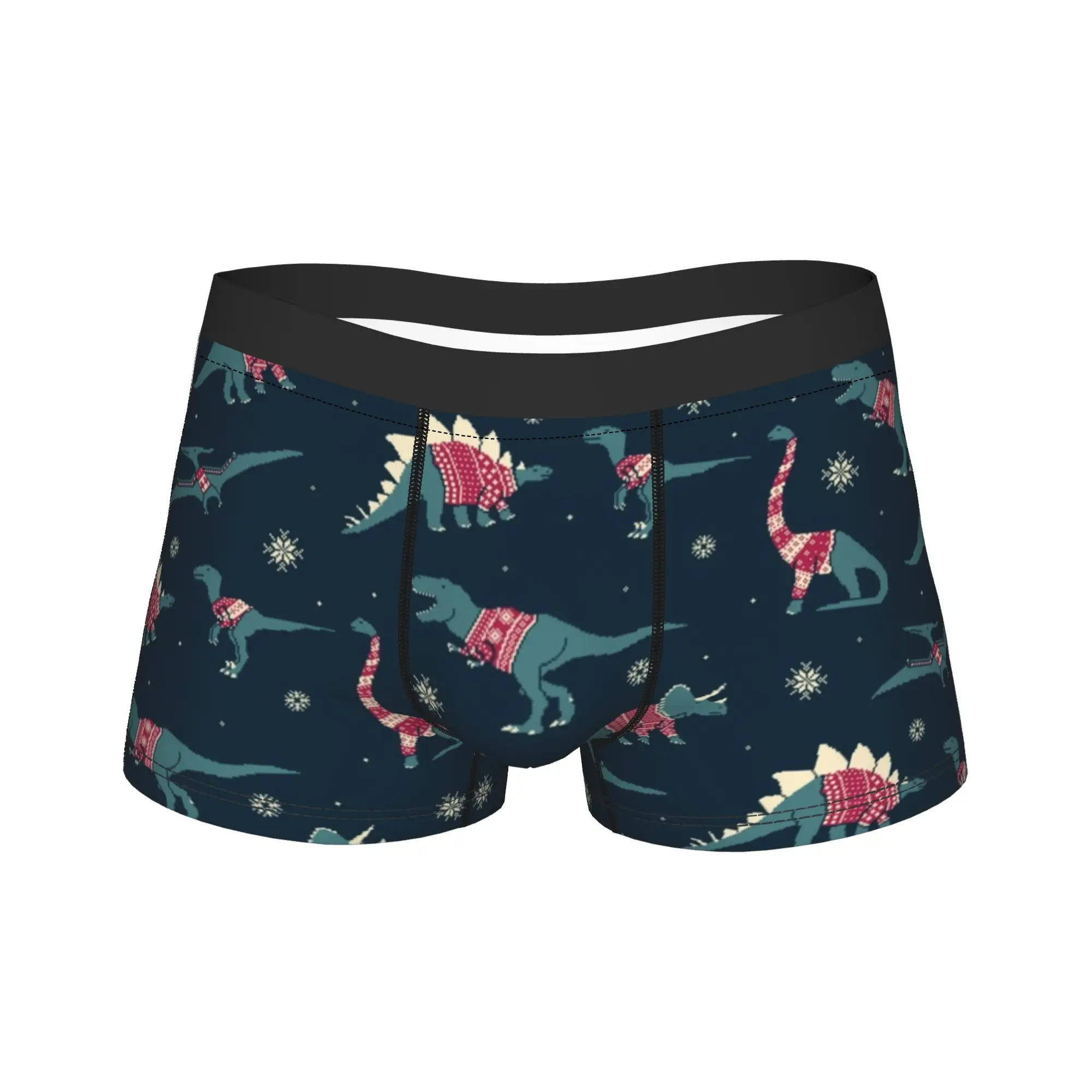 Men's Dinos In Sweaters Dinosaur Long Underwear Animal Cartoon Cute Hot Boxer Briefs Shorts Panties Male Soft Underpants