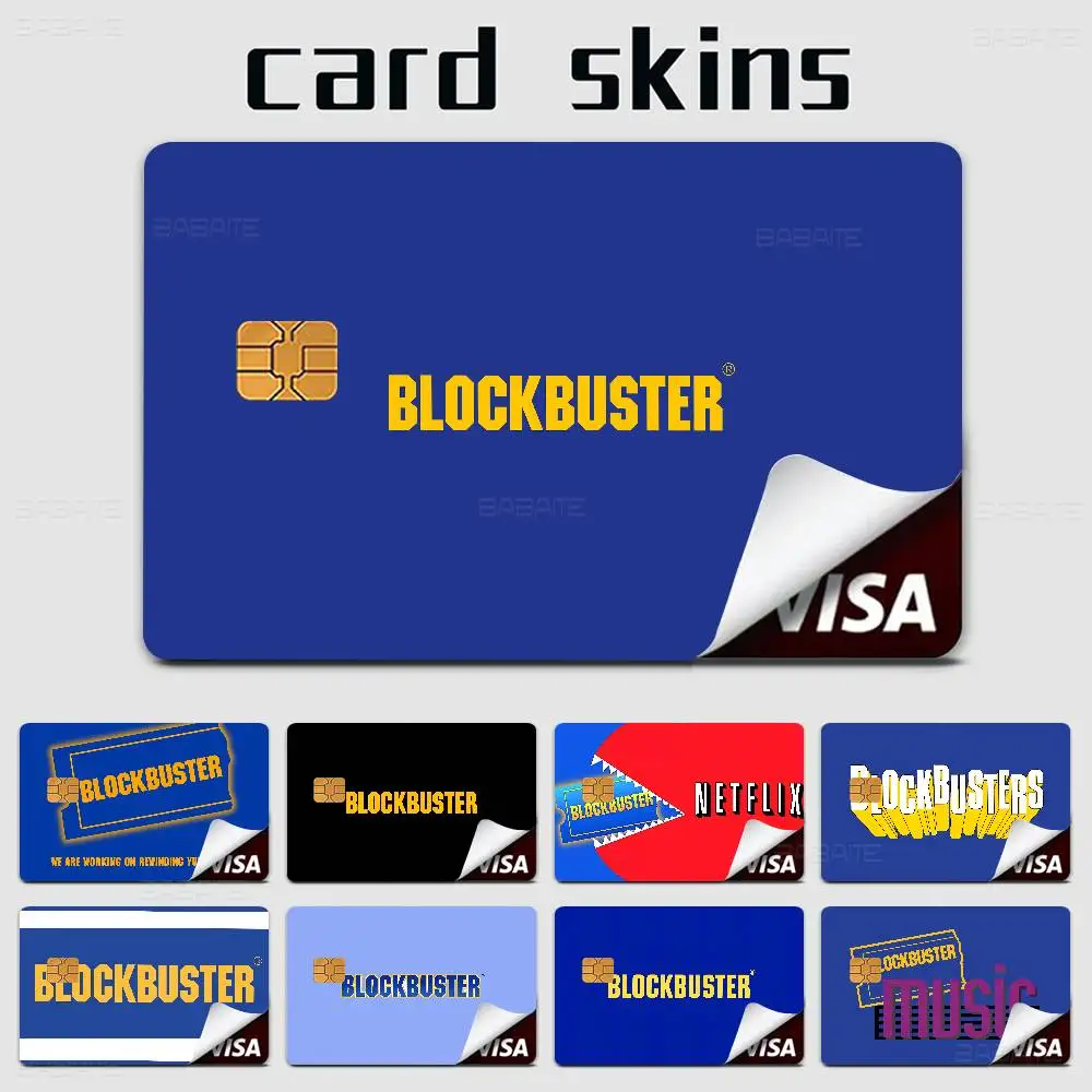 B-BlockbusterS Game Anime Sticker Film Skin Cover Case für Small Large No Chip Debit Kreditkarte Vorderseite