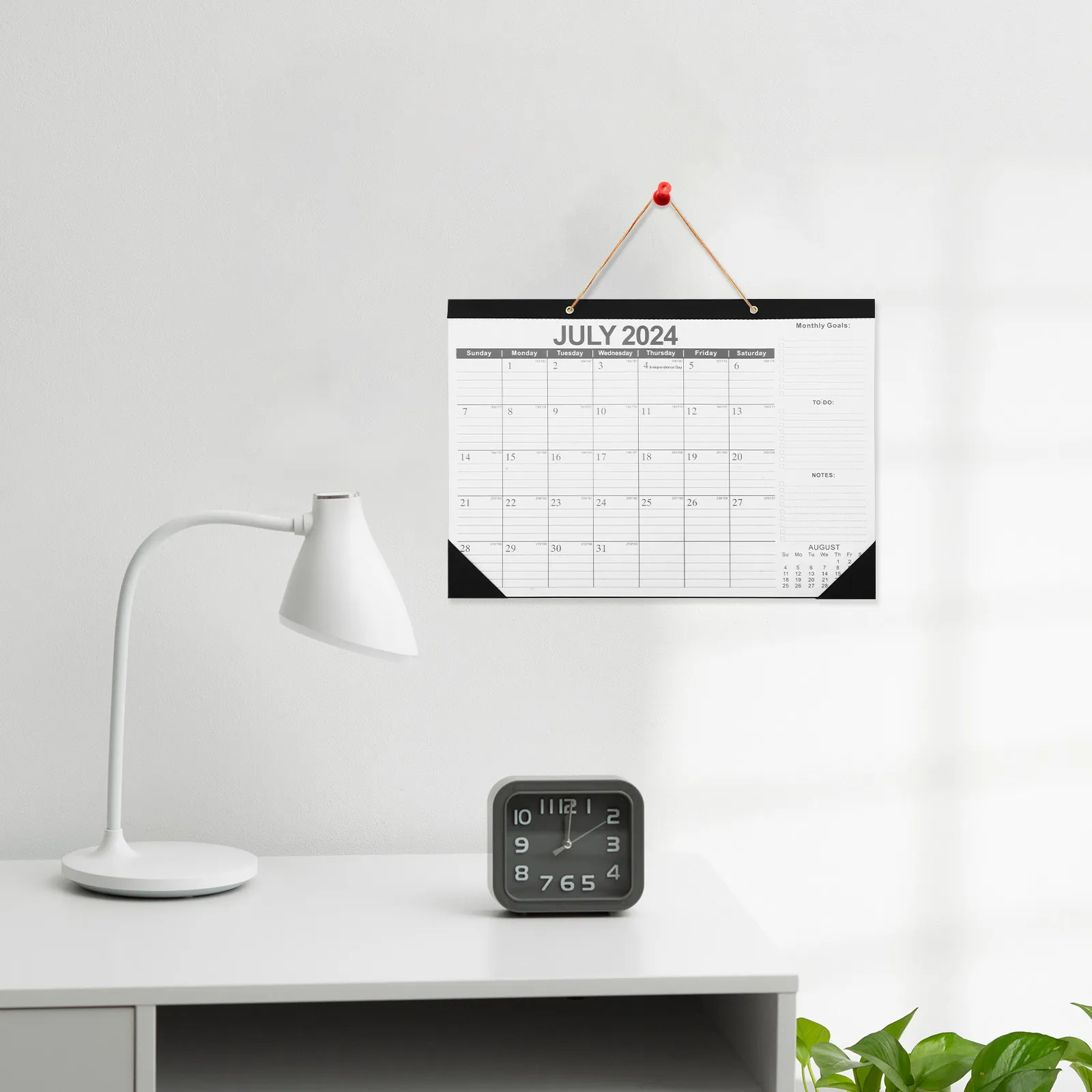

Calendar for Office English Monthly Wall Clear Daily Flip Use Hanging Aesthetic