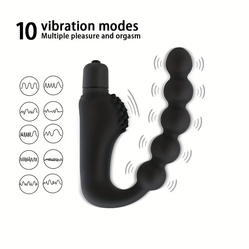 Adult Supplies Sex Toy 10 Modes Silicone Beads Anal Prostate Massager Vibrator Butt Plug Sex Toys For Men Adults Couples Sexy