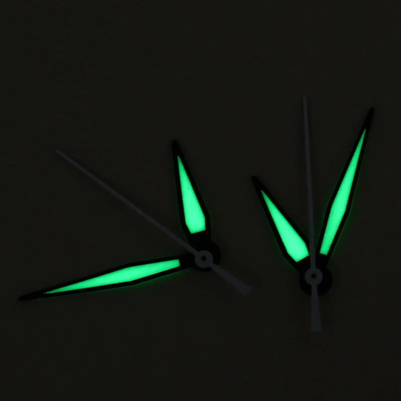 High quality Watch Hands Green Luminous Watches Pointers For Mod pilot NH35 NH36 Automatic Movement 7.8*12*12.5mm Watch Needles