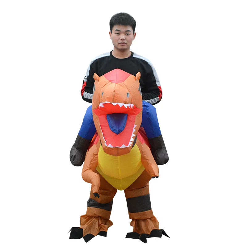 Festival Cycling Dinosaur Air Mode Set Inflated Garment Cos Party Dress Performance Suit Cosplay Velociraptor Inflatable Costume