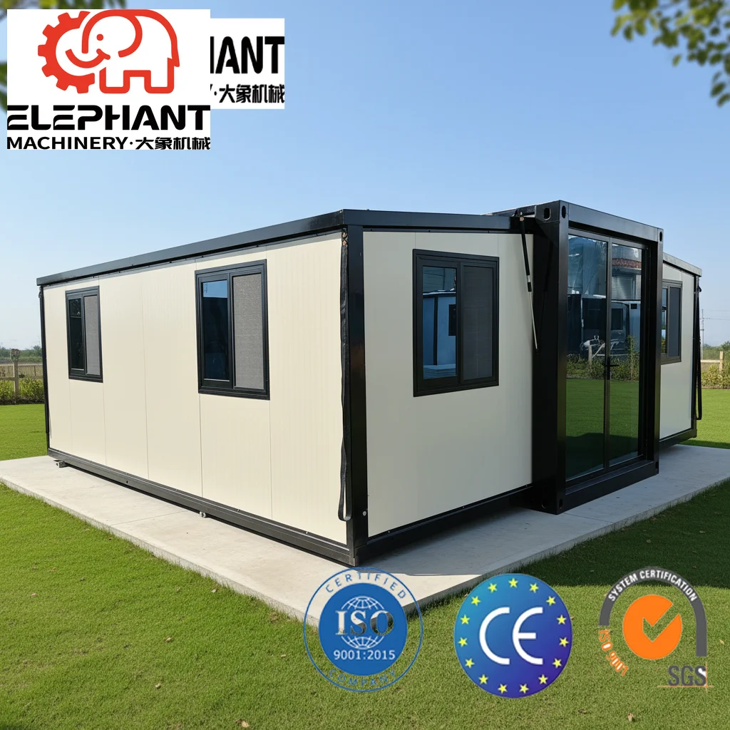 Modern Backyard Addition with Independent Utility Space Prefab Container House with Solar Electricity