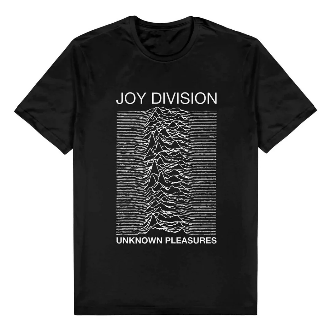 Joy Division Unknown Pleasures Printed T-shirt - Post-Punk Band Style Daily T-shirt - Suitable for Both Men and Women