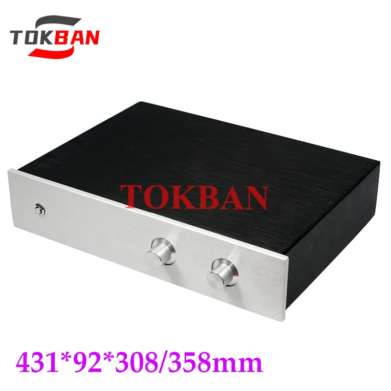 شاسيه مضخم صوت من الألومنيوم بالكامل من Tokban ، غلاف مضخم صوت HiFi ، جهاز فك تشفير DAC DIY ، ، من من من x 92x