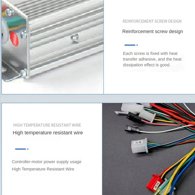 48V 60V 64V 800W Nabenmotor Controller 15Mos MAX 35A für Elektrofahrrad E-Scooter Motorrad Bldc Motor Controller