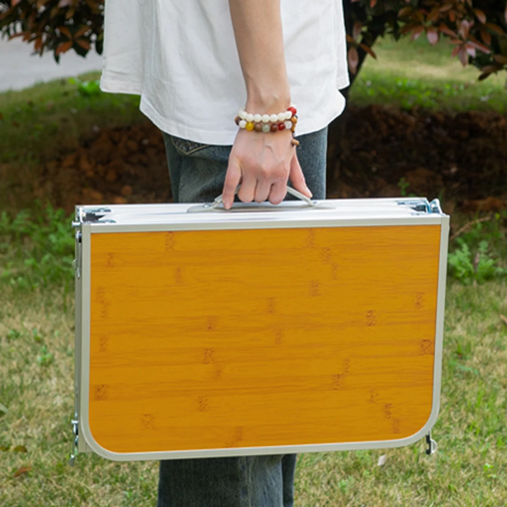 

Складной походный стол, 3-кратный с ручкой, легкие походные столы, портативный уличный стол для приготовления пищи на открытом воздухе, барбекю, вечеринки, путешествий