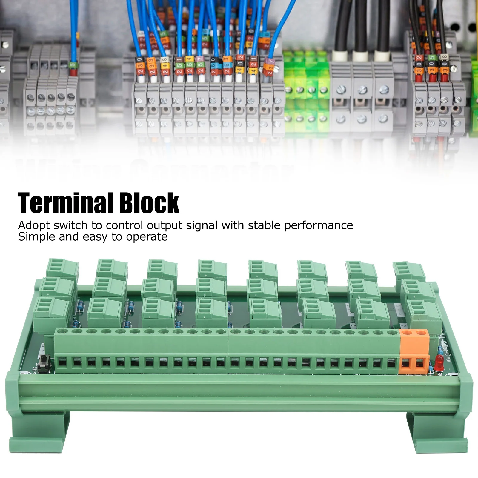 DIN Rail Terminal Block Terminal Block Terminal Block 3 Wire 24 Channel Acquisition Board NPN PNP Output KP‑24L‑Gather‑C