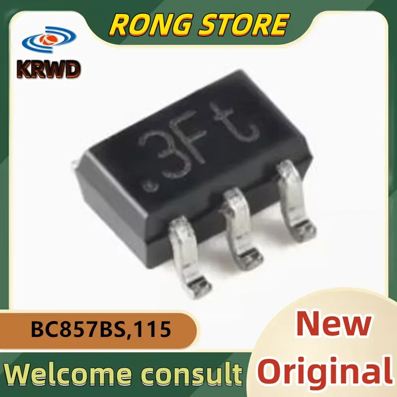 50PCS 3FT New and Original Chip IC SOT-363 BC857BS,115 BC857BS BC857 857
