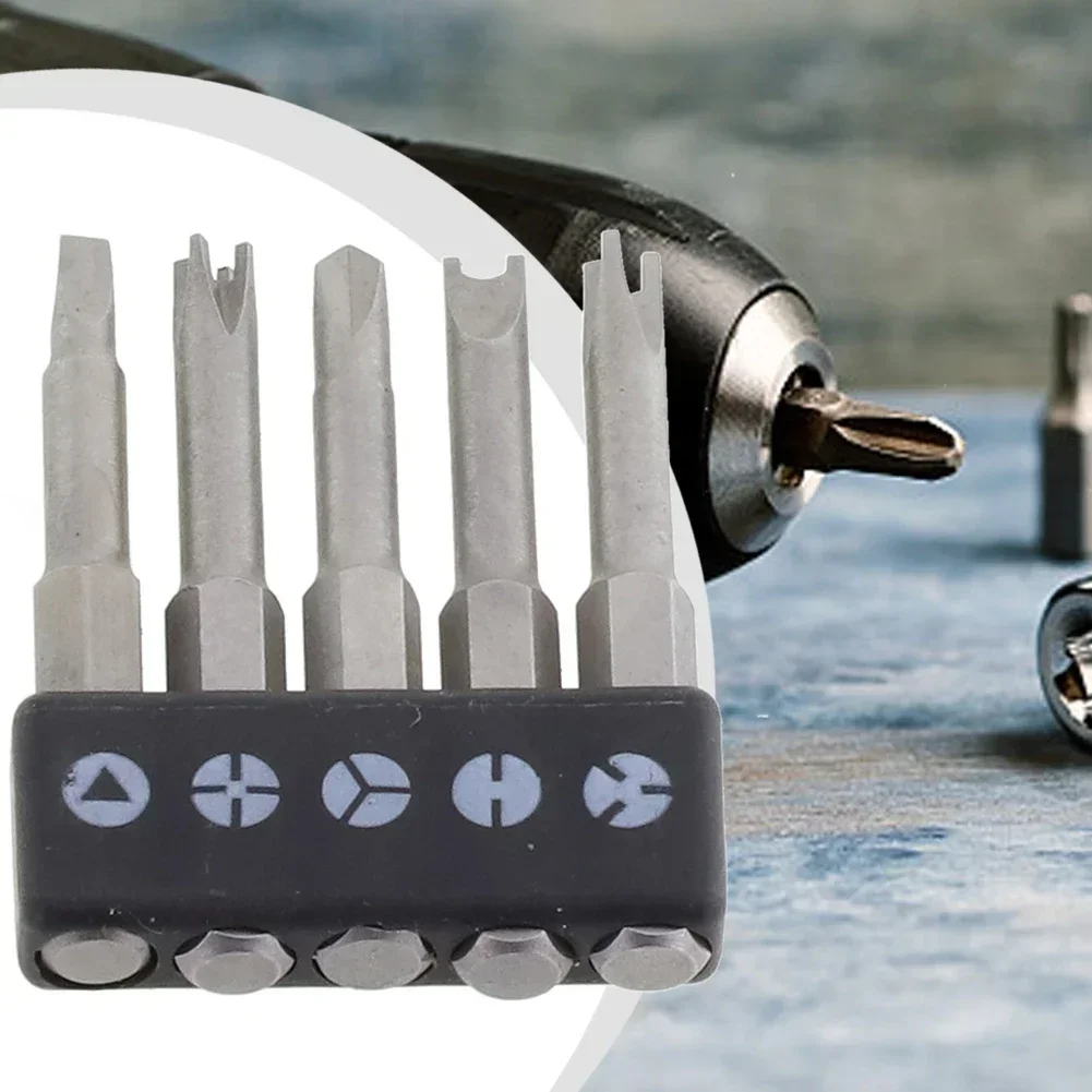 Bolt Driver Screwdriver Bits Bolt Driver Special-shaped Screwdriver Set Three Points Triangle U U Y Shape Y 5pcs Set