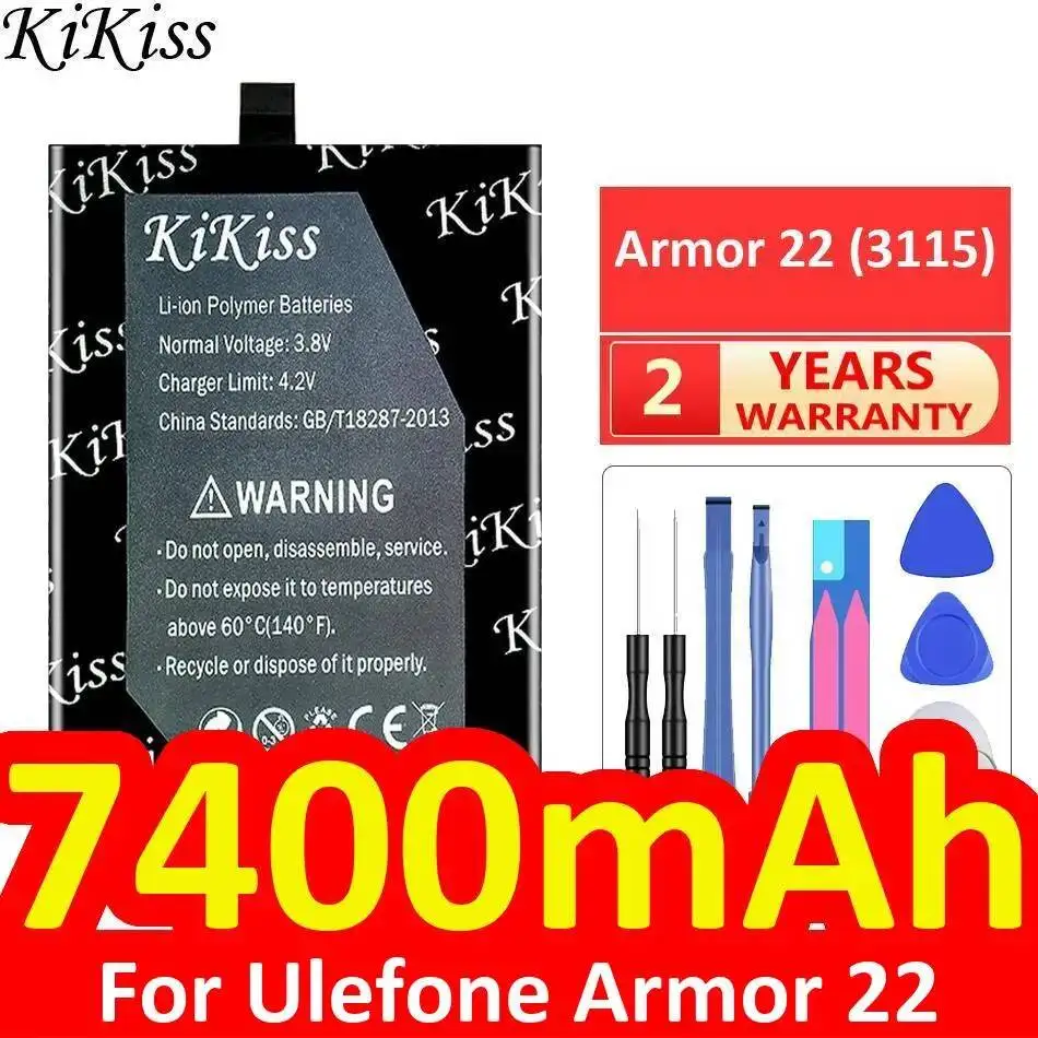 Safe 7400mAh Mobile Phone Battery For Ulefone Armor 22 3115