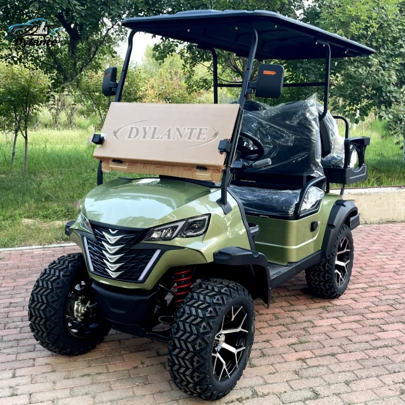 

Best Price 4 Wheel Classic Double Cab 4kw 5kw Lithium Battery 48V 72V Lead Acid Battery Custom Off Road Tire Electric Golf Cart