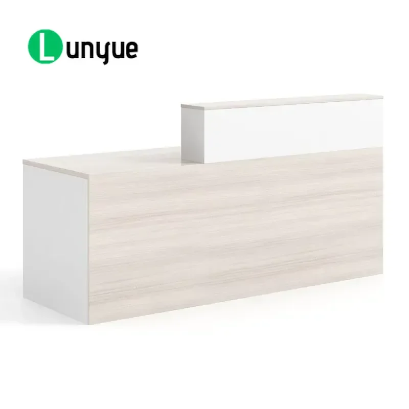 Customizable Simple Modern Reception Desk Corporate Office Front Desk Furniture for Business Lobby Area Space Saving Design