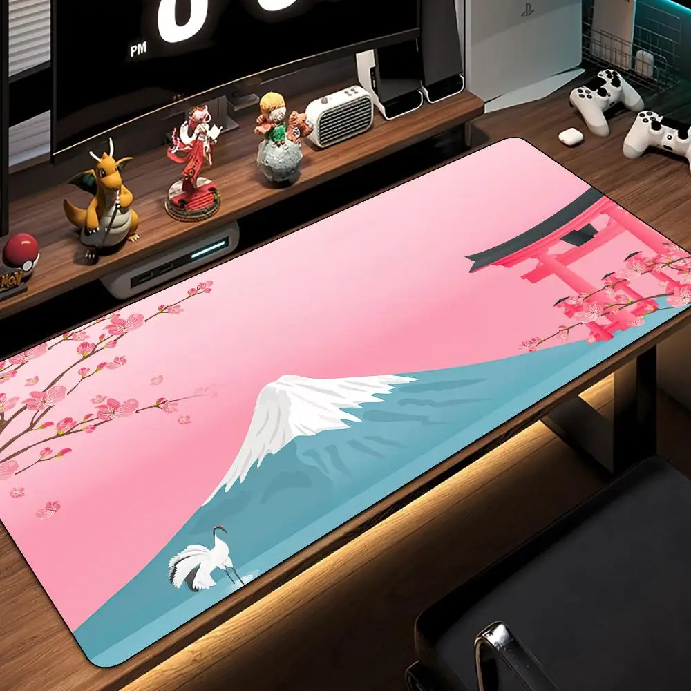 

Japanese Aesthetic Landscape Design large Mouse Pad Desk Mat office mat pc accessories Keyboard Extended pad Gaming mats mauspad