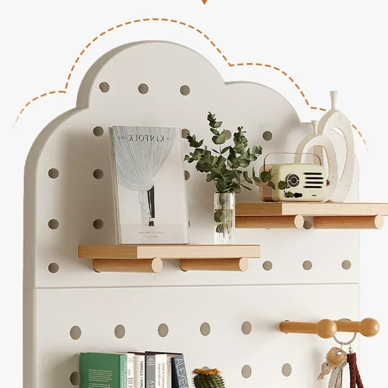 Useful Free Style Wall-mounted Storage Board Irregular Decorative Panel Foyer Background Showcase Stylish Display Shelf Home