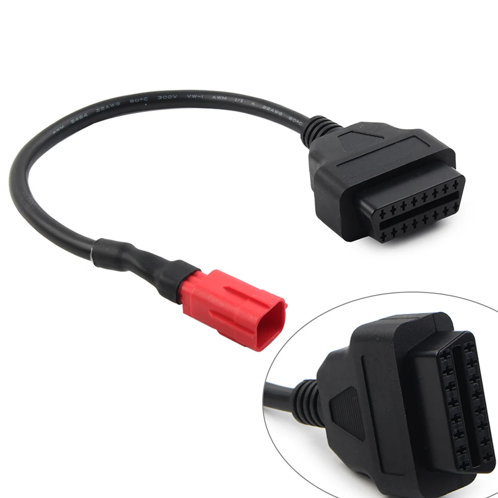 Motorbike 6 Pin to 16 Pin OBD2 Cable Connectors Motorcycles Diagnostic Adapter For Honda Motorbike ATV