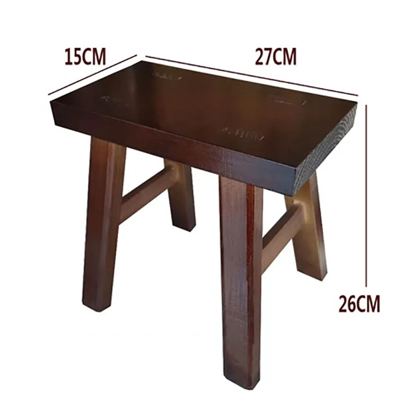 Retro Color Wooden Rectangle Small Stool Bedside Step Footrest Kitchen Helper Living Room Mobile Furniture Home Decoration 걸상