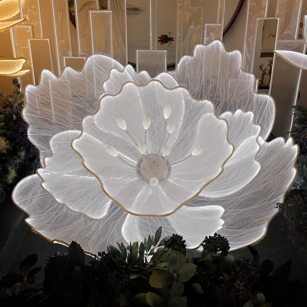 LED Giant White Flower Backdrop Stand Factory Direct for Event & Stage Decor - view 3