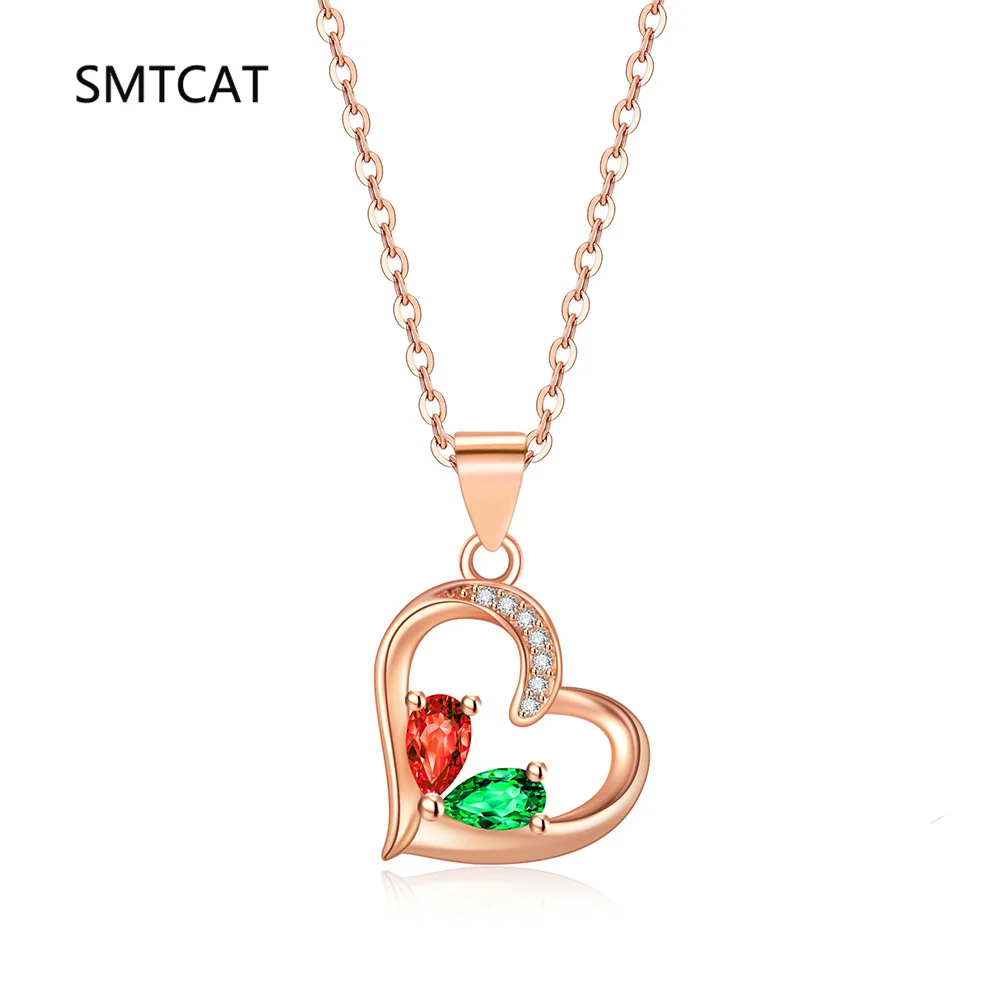 

Ожерелье с подвеской в форме сердца из натурального красного граната, изумруда, стерлинговое серебро 925 пробы, ожерелье с подвеской в форме сердца для женщин, красочные ювелирные изделия из драгоценных камней, колье