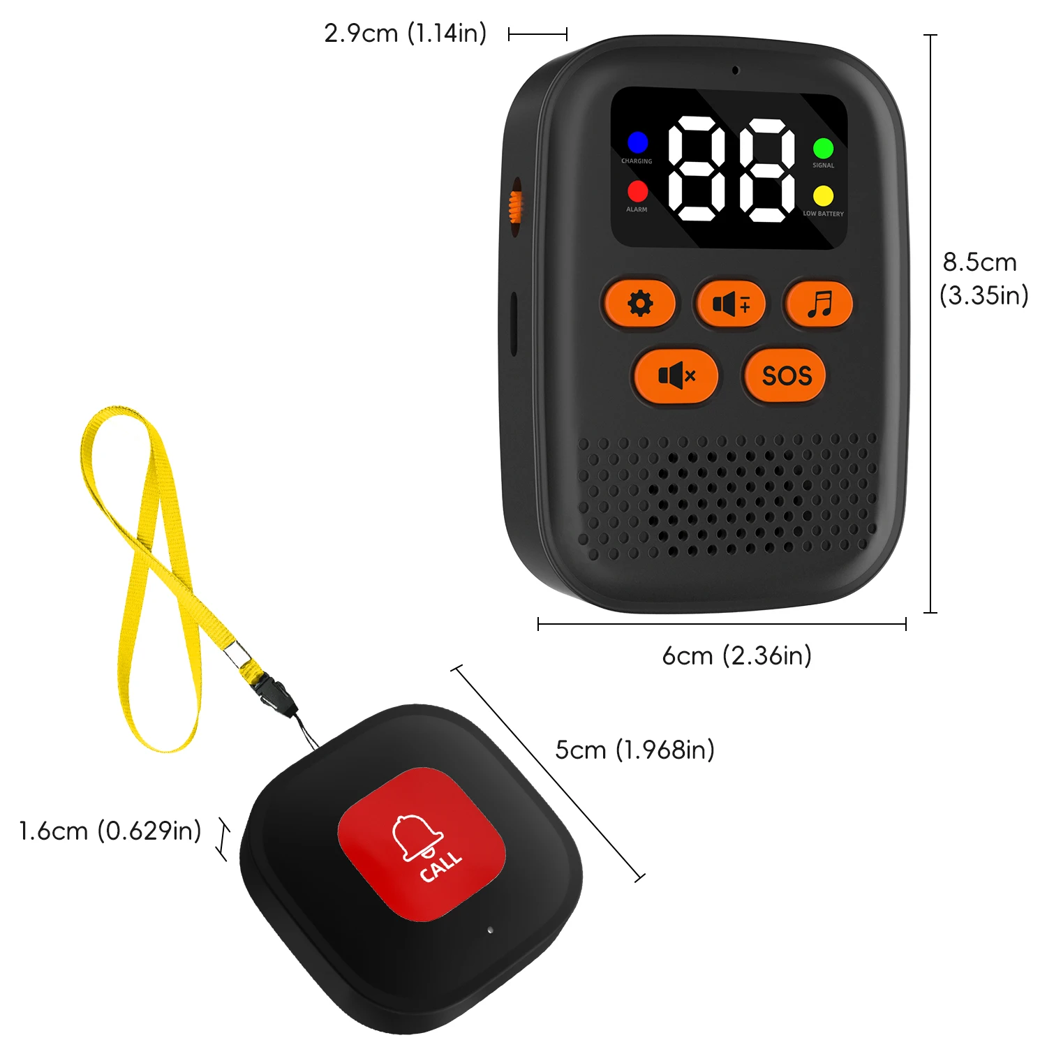 Panic Button Wireless Pager SOS Emergency Button Elderly Alarm For  Old People Care Call Button