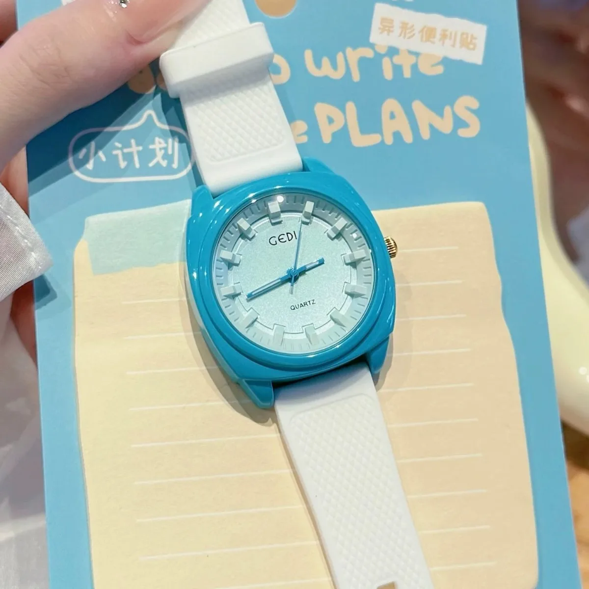 Simple Women's Silicone Strap Quartz Watch Waterproof Cute Student Ladies Square Wristwatch Casual Candy Color Reloj Mujer