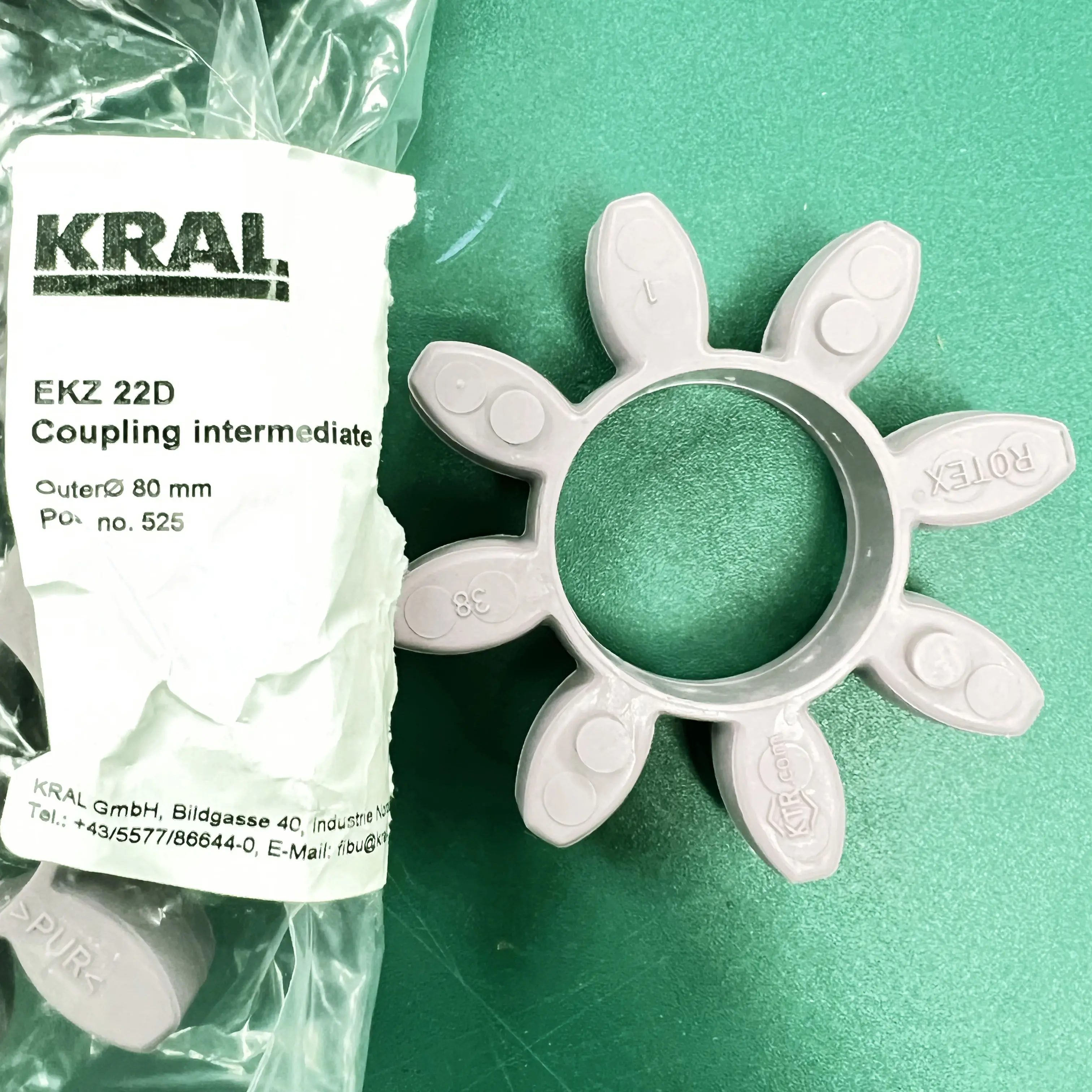 Almohadillas amortiguadoras para acoplamiento KRAL / EKZ 16D, 18D, 22D, 1 unidad