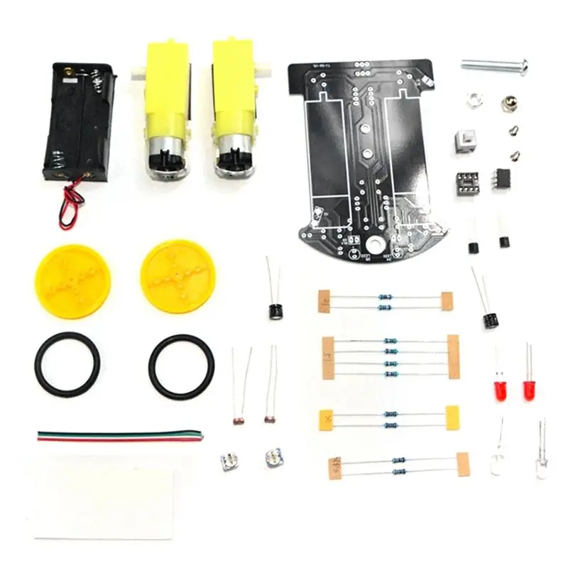 Most-WDT2-1 DIY Intelligent Tracking Line Smart Car Kit With TT Motor DIY Soldering Project Smart Patrol Automobile Parts